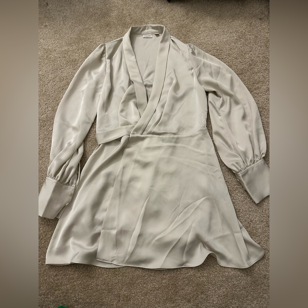 ARITZIA Babaton Cream Wrap Dress